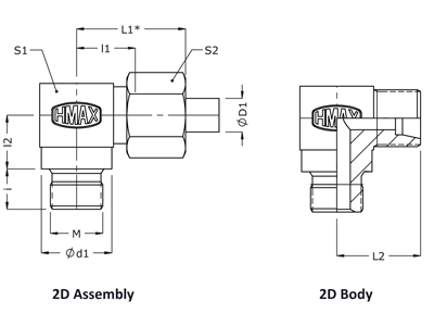 Hydromax-Straight-Male-Stud-Couplings-METRIC-MSE-M-Bar-Stock-drawing